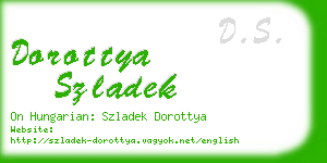 dorottya szladek business card